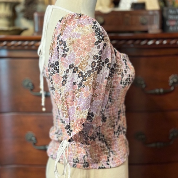 FREE PEOPLE Back On Top Smocked Crop Top in Soft Combo NWOT! - Picture 5 of 13